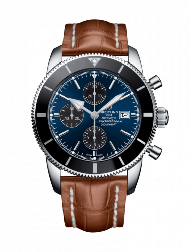 Breitling Superocean Heritage II 46 Chronograph Stainless Steel / Black / Blue / Croco / Pin A1331212/C968/754P/A20BA.1