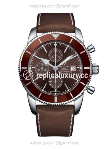 Breitling Superocean Heritage II 46 Chronograph Stainless Steel / Bronze / Bronze / Leather Rubber A1331233/Q616/295S/A20D.2
