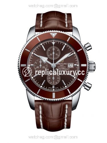 Breitling Superocean Heritage II 46 Chronograph Stainless Steel / Bronze / Bronze / Croco / Pin A1331233/Q616/756P/A20BA.1