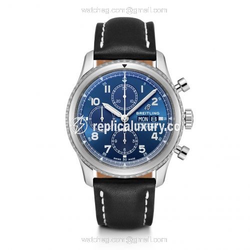 Breitling Navitimer 8 Chronograph 43 Stainless Steel / Blue / Black Calf A13314101C1X1