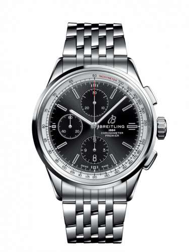 Breitling Premier Chronograph 42 Stainless Steel / Black / Bracelet A1331535B1A1