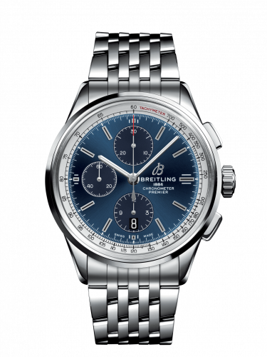 Breitling Premier Chronograph 42 Stainless Steel / Blue / Bracelet A1331535C1A1