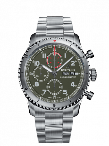 Breitling Aviator 8 Chronograph 43 Stainless Steel / Curtiss Warhawk / Canvas / Bracelet A133161A1L1A1