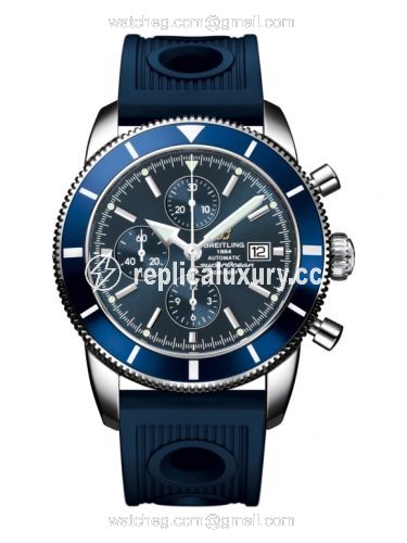 Breitling Superocean Heritage 46 Chronograph Stainless Steel / Blue / Blue / Rubber A1332016.C758.205S