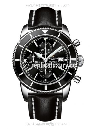 Breitling Superocean Heritage 46 Chronograph Stainless Steel / Black / Black / Calf A1332024.B908.441X
