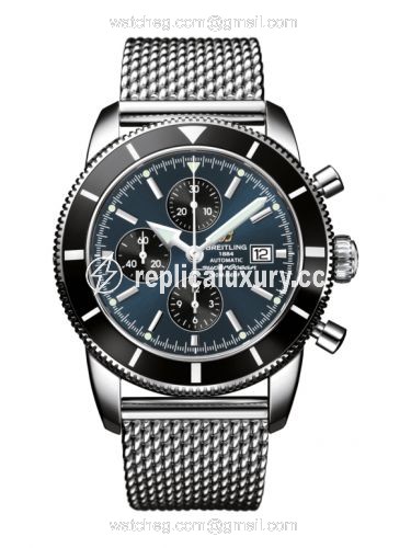 Breitling Superocean Heritage 46 Chronograph Stainless Steel / Black / Gun Blue / Milanese A1332024.C817.152A