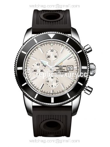 Breitling Superocean Heritage 46 Chronograph Stainless Steel / Black / Stratus Silver / Rubber A1332024.G698.201S