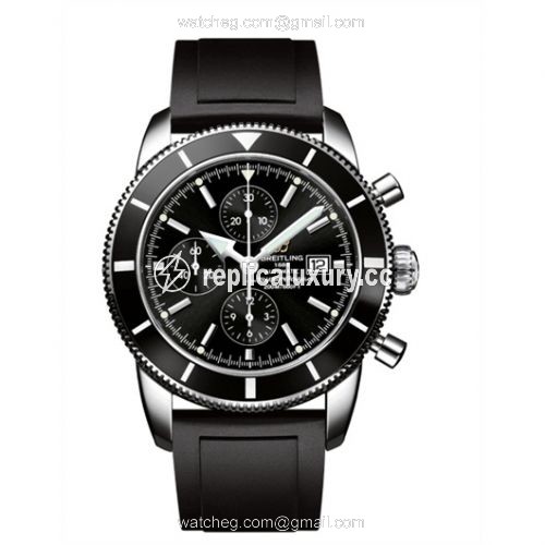 Breitling Superocean Heritage 46 Chronograph Stainless Steel / Black / Black / Rubber A1332024.B908135S