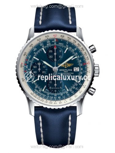 Breitling Navitimer Heritage Stainless Steel / Aurora Blue / Calf A1332412.C942.105X