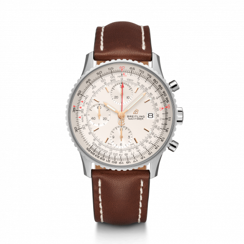 Breitling Navitimer 1 Chronograph 41 Stainless Steel / Silver / Calf / Folding A13324121G1X3
