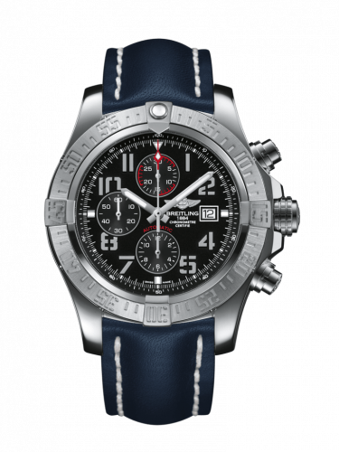 Breitling Super Avenger II Stainless Steel / Volcano Black / Calf / Pin A1337111/BC28/101X/A20BA.1