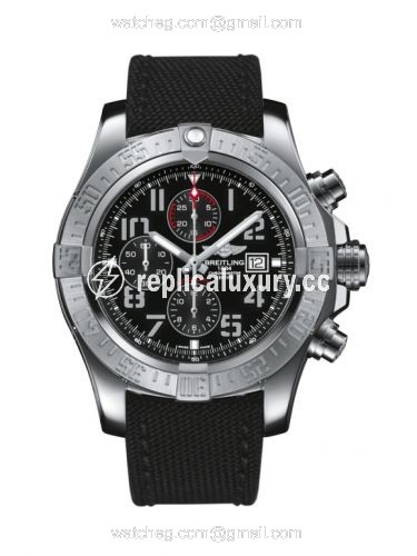 Breitling Super Avenger II Stainless Steel / Volcano Black / Military / Pin A1337111/BC28/104W/A20BA.1