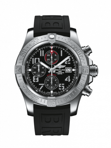 Breitling Super Avenger II Stainless Steel / Volcano Black / Rubber / Pin A1337111/BC28/154S/A20S.1