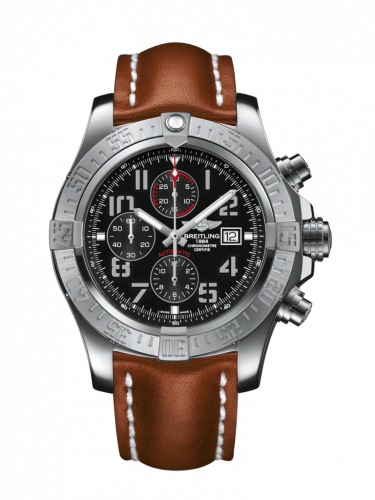 Breitling Super Avenger II Stainless Steel / Volcano Black / Calf / Folding A1337111/BC28/440X/A20D.1