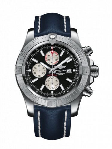 Breitling Super Avenger II Stainless Steel / Volcano Black / Calf / Pin A1337111/BC29/101X/A20BA.1