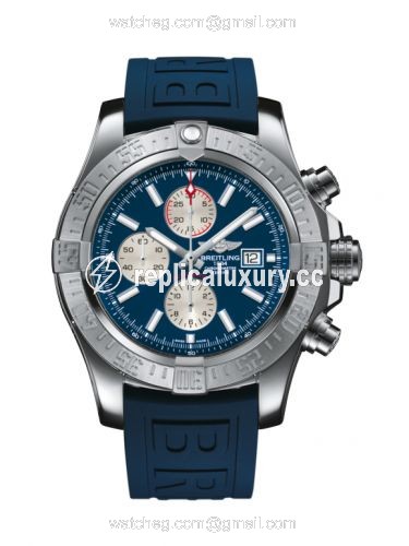 Breitling Super Avenger II Stainless Steel / Mariner Blue / Rubber / Pin A13371111C1S2