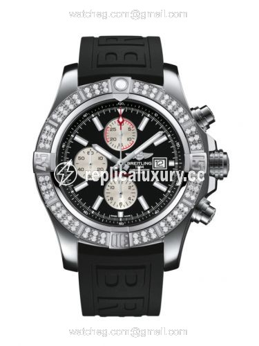 Breitling Super Avenger II Stainless Steel / Diamond / Volcano Black / Rubber / Folding A1337153/BC29/154S