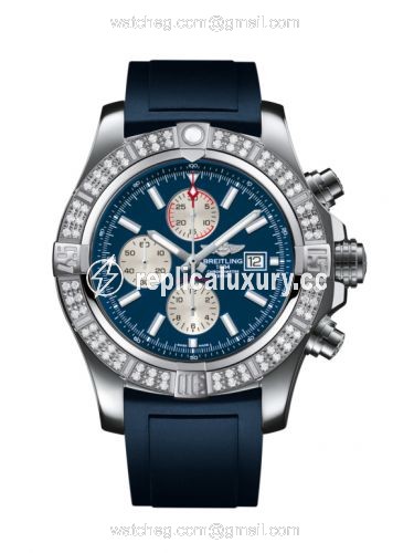 Breitling Super Avenger II Stainless Steel / Diamond / Mariner Blue / Rubber / Pin A1337153/C871/139S/A20S.1