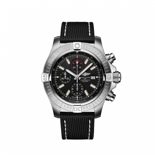 Breitling Avenger Chronograph 48 Stainless Steel / Black / Military / Pin A13375101B1X1
