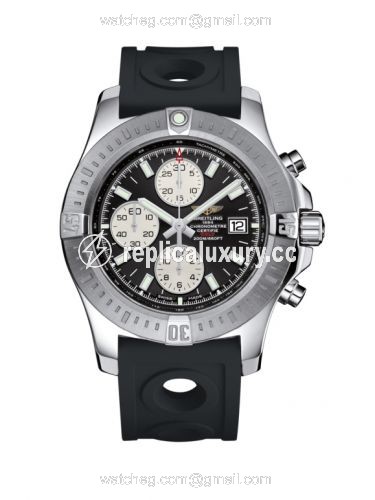 Breitling Colt Chronograph Automatic Stainless Steel / Volcano Black / Rubber / Pin A1338811/BD83/227S/A20S.1