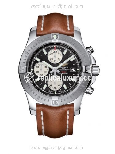 Breitling Colt Chronograph Automatic Stainless Steel / Volcano Black / Calf / Pin A1338811/BD83/433X/A20BA.1