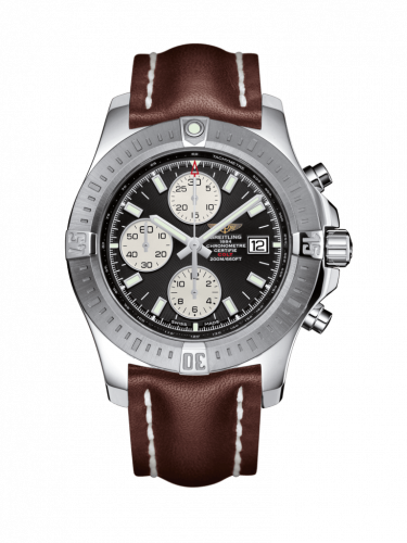 Breitling Colt Chronograph Automatic Stainless Steel / Stratus Silver / Calf / Folding A1338811/BD83/438X/A20D.1