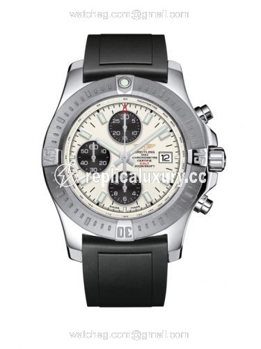Breitling Colt Chronograph Automatic Stainless Steel / Stratus Silver / Rubber / Pin A1338811/G804/131S/A20S.1