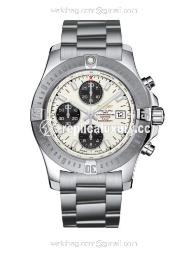 Breitling Colt Chronograph Automatic Stainless Steel / Stratus Silver / Bracelet A13388111G1A1