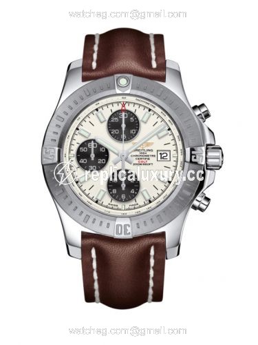 Breitling Colt Chronograph Automatic Stainless Steel / Stratus Silver / Calf / Pin A1338811/G804/437X/A20BA.1