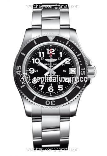 Breitling Superocean II 36 Black / Bracelet A17312C9/BD91/179A