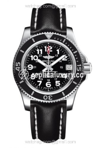 Breitling Superocean II 36 Black / Calf A17312C9.BD91.415X