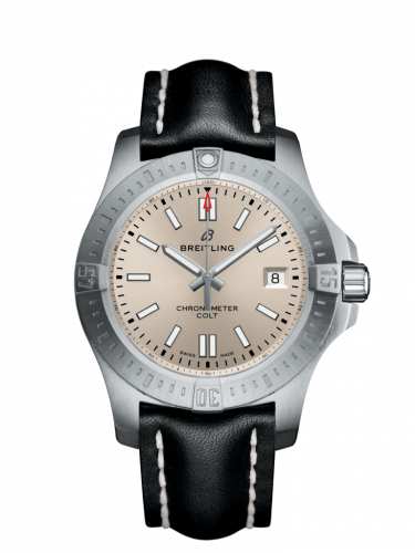 Breitling Chronomat Colt 41 Automatic Silver / Calf / Pin A17313101G1X1