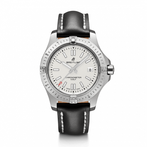 Breitling Chronomat Colt 41 Automatic Silver / Calf / Folding A17313101G1X2