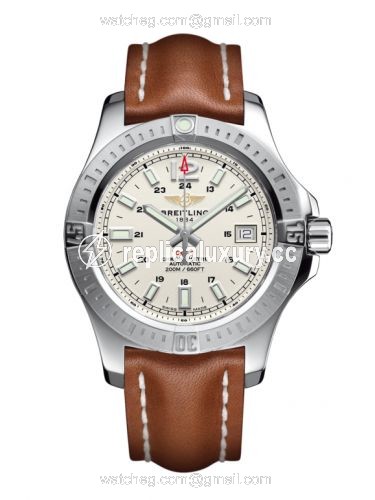 Breitling Colt 41 Automatic Stratus Silver / Calf A1731311.G820.425X