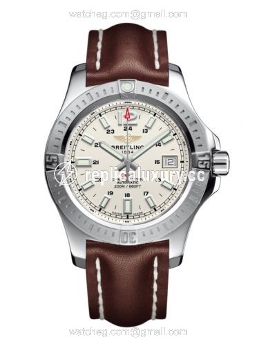 Breitling Colt 41 Automatic Stratus Silver / Calf A1731311.G820.431X