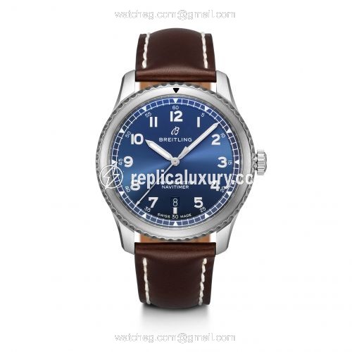 Breitling Navitimer 8 Automatic 41 Stainless Steel / Blue / Brown Calf A17314101C1X1