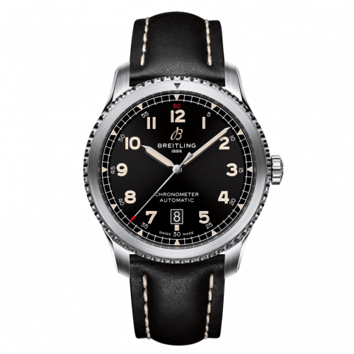Breitling Aviator 8 Automatic 41 Stainless Steel / Black / Calf / Pin A17315101B1X1