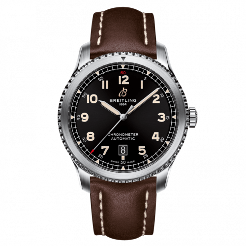Breitling Aviator 8 Automatic 41 Stainless Steel / Black / Calf / Pin A17315101B1X3
