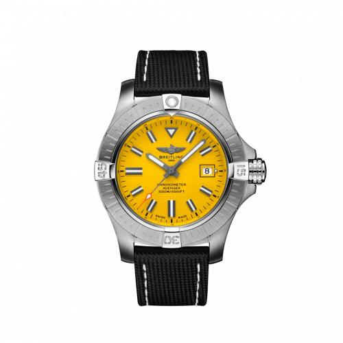 Breitling Avenger Automatic 45 Seawolf Stainless Steel / Yellow / Military / Folding A17319101I1X2
