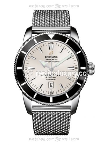 Breitling Superocean Heritage 46 Stainless Steel / Black / Stratus Silver / Milanese A1732024.G642.152A
