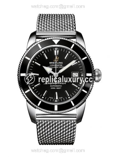 Breitling Superocean Heritage 42 Stainless Steel / Black / Volcano Black / Milanese A1732124.BA61.154A