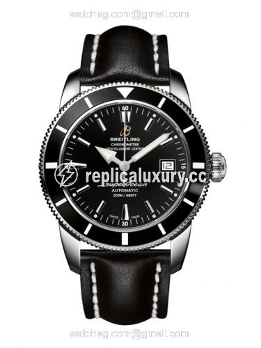 Breitling Superocean Heritage 42 Stainless Steel / Black / Volcano Black / Calf A1732124.BA61.435X