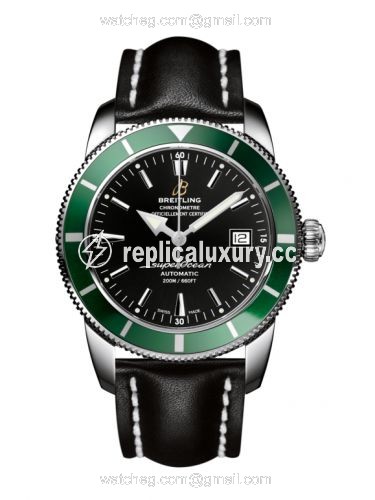Breitling Superocean Heritage 42 Stainless Steel / Green / Volcano Black / Calf A1732136.BA61.435X