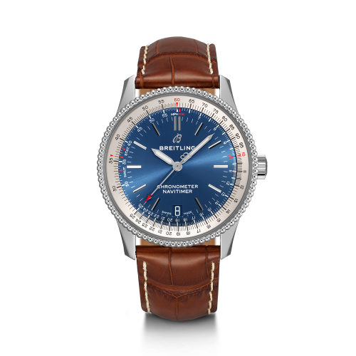 Breitling Navitimer 1 38 Automatic Stainless Steel / Blue / Croco / Folding A17325211C1P4