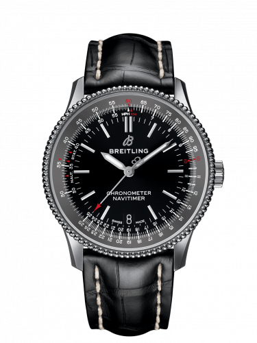 Breitling Navitimer 1 38 Automatic Stainless Steel / Black / Croco / Pin A17325241B1P1