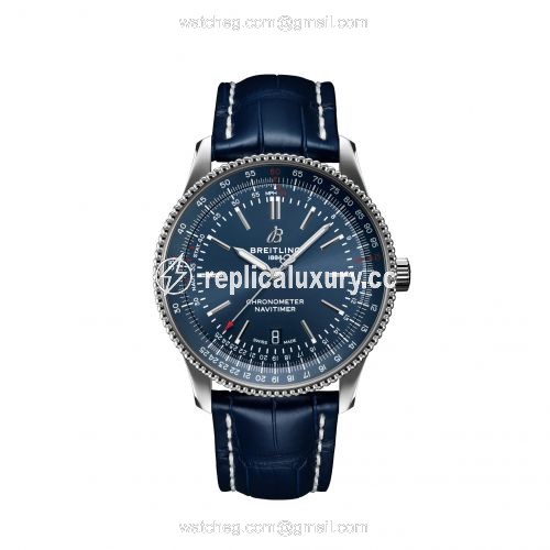 Breitling Navitimer Automatic 41 Automatic Stainless Steel / Blue / Croco / Pin A17326161C1P3