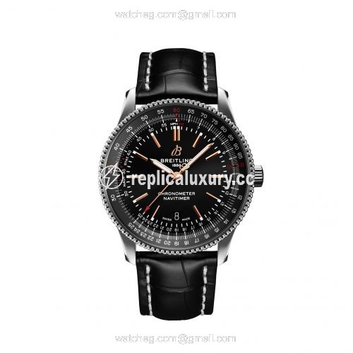 Breitling Navitimer Automatic 41 Automatic Stainless Steel / Black / Croco / Pin A17326241B1P2