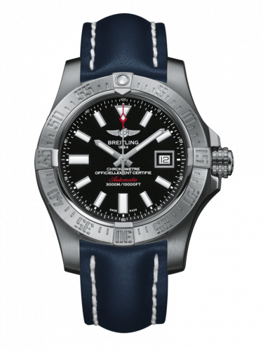 Breitling Avenger II Seawolf Stainless Steel / Volcano Black / Calf / Pin A1733110/BC30/105X/A20BASA.1