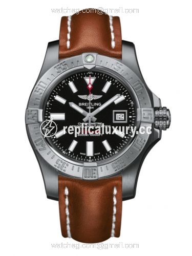 Breitling Avenger II Seawolf Stainless Steel / Volcano Black / Calf / Pin A1733110/BC30/433X/A20BASA.1
