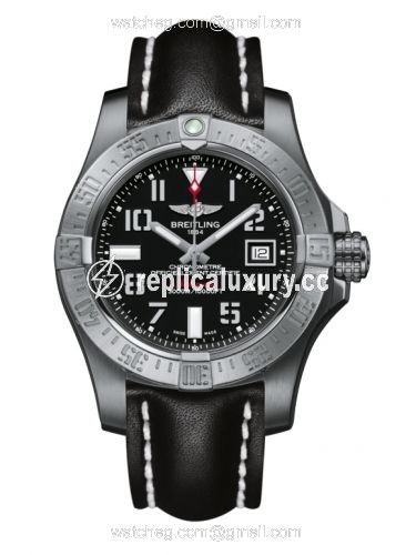 Breitling Avenger II Seawolf Stainless Steel / Volcano Black / Calf / Pin A1733110/BC31/435X/A20BASA.1